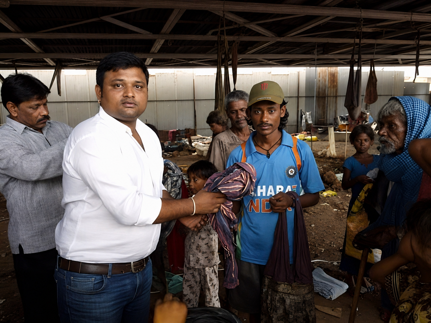 Cloth distribution drive for the needy